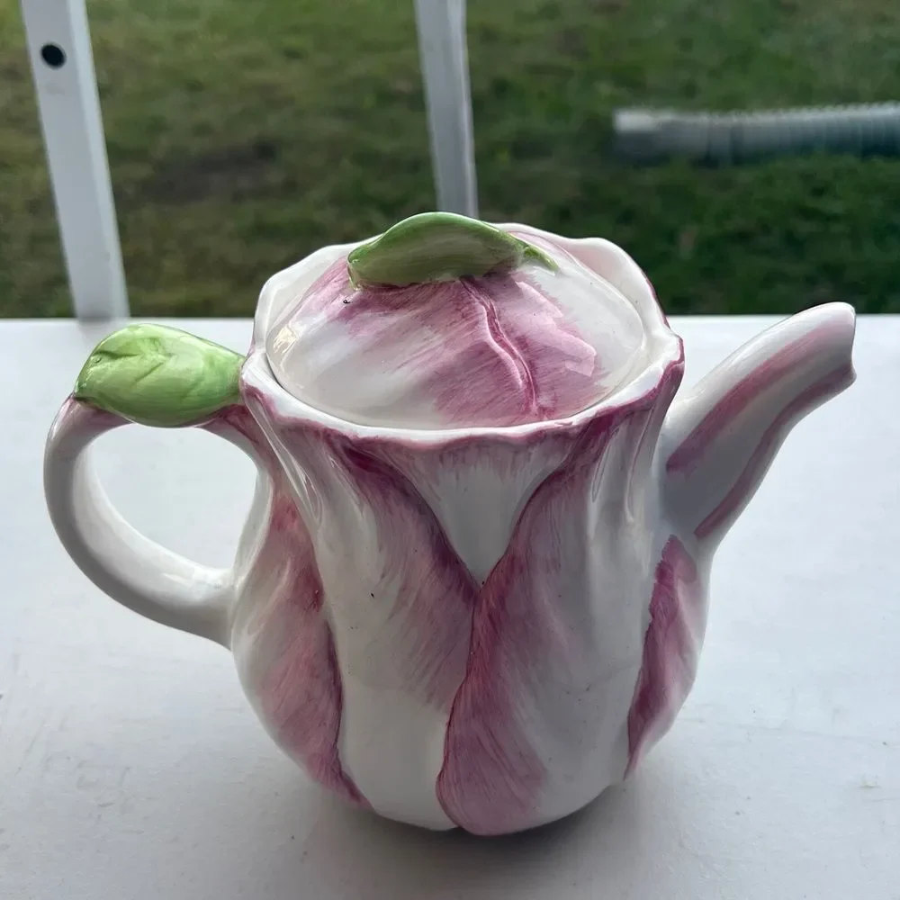 Bombay Pink and Green Floral Teapot